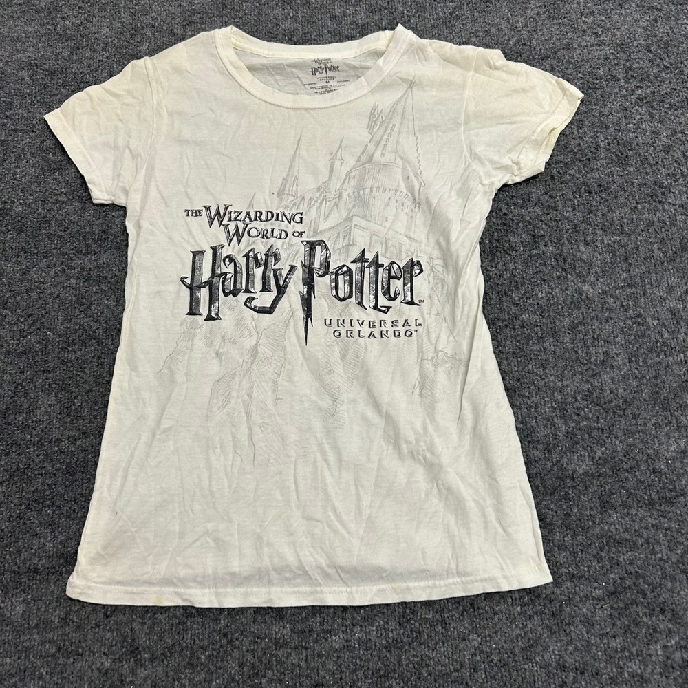 Universal Studios T-Shirt Womens Size M White Wizarding World Harry Potter Tee